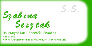 szabina sesztak business card